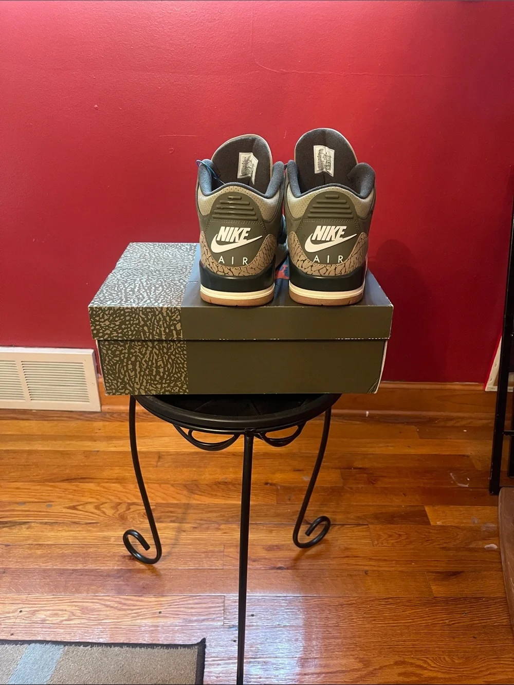 Jordan 3 Retro Olive Suede with Elephant Print